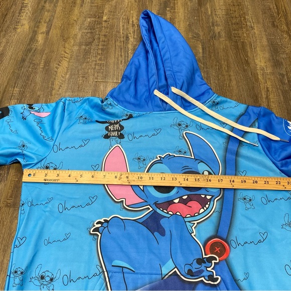 Blue Stitch‎ Hoodie “ Ohana means family” Size Medium - Picture 9 of 15